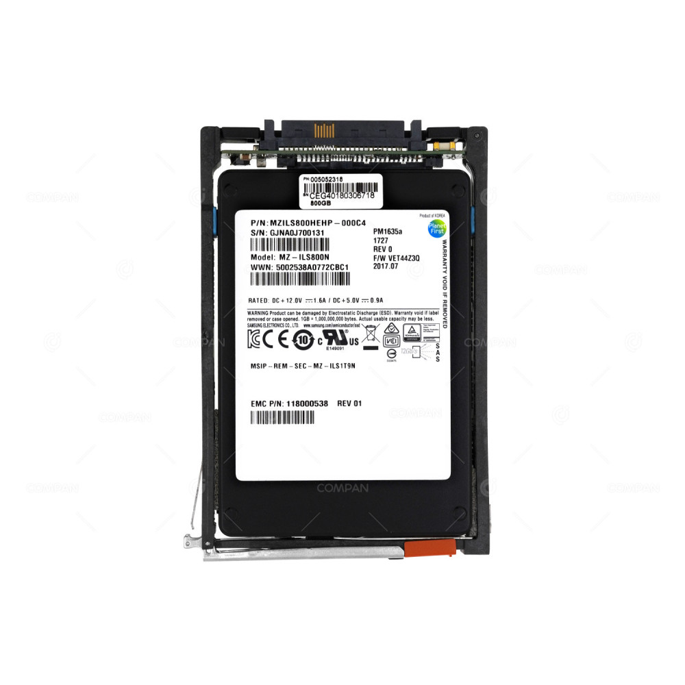 005052318 EMC SSD 800GB SAS 6G 2.5" SFF FOR EMC ISILON H400